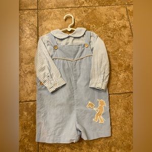 Little English Shirt and Overall Set Size 3t